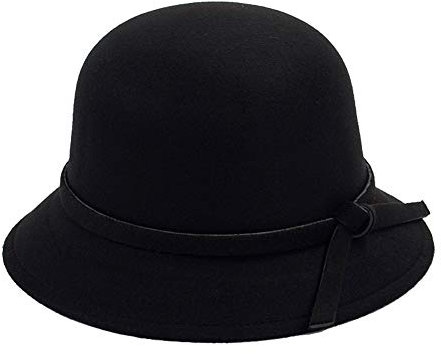 DongBao Vintage Glockenhut 1920s Retro Hut Damen Melone Hut Fedora Winterhüte Eimer Hut Filz Cloche Hut Bowler Hüte