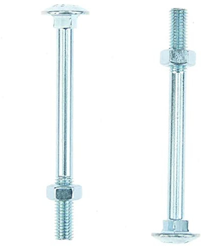 100 x Dresselhaus M8 x 90 Flachrundschrauben mit Vierkantansatz & Mutter Mu, galv. verzinkt DIN 603 M 8 Schlossschrauben ISO 8677 (100, M8 x 90)