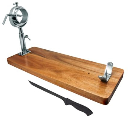 NERTHUS FIJ 954 Supporto rotante per prosciutto con testa telescopica + coltello per prosciutto