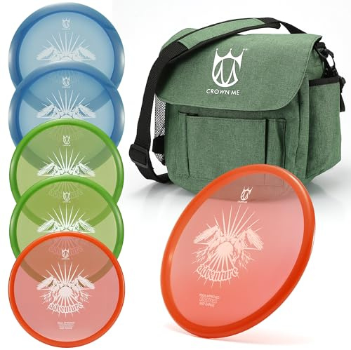 CROWN ME PDGA Aprroved Disc Golf Pro Set with Bag and 6 Discs
