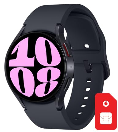 Vodafone Samsung Galaxy Watch6 | LTE Smartwatch eSIM | bis zu 100€ Amazon-Gutschein nach SIM-Registrierung | Schlafüberwachung, Herzfrequenzmesser, Fitness Tracker | 40mm, Graphit