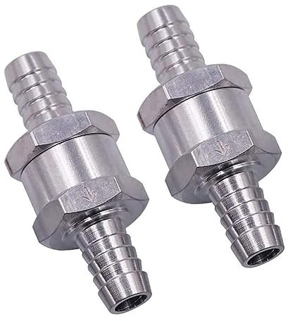Treki 2pcs Válvula de Retención de Combustible 8mm Válvula Antirretorno de Retorno de Combustible de Aluminio Gasolina Diesel Oil Válvula Antirretorno para Coche Carburador