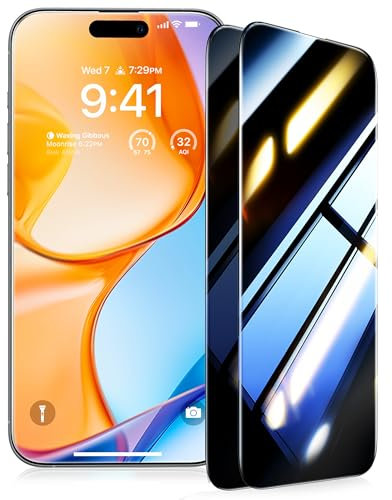 UltraGlass Ultra 9H+ Glass - Protector de pantalla de privacidad para iPhone 14 Pro Max [No.1 grado militar, inastillable y 100% antiespía], pantalla de privacidad de vidrio templado para iPhone 14