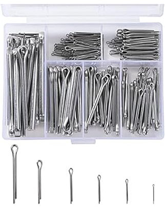 ANBOO 230 Pièces Goupilles Fendues en Acier Inoxydable, Goupille de Verrouillage pour Voiture, Mécanique, Camping-Car - Kit avec Boîte de Rangement, 6 Tailles (M1 M2 M2.5 M3 M4 M5)