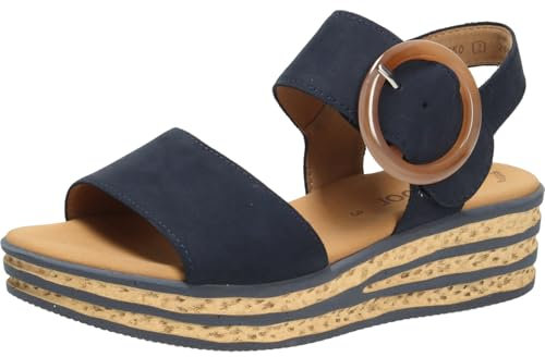 Gabor Damen Plateausandalen, Frauen Sandalen,Plateausandaletten,Dicke Sohle,bequem,Sommerschuhe,Freizeitschuhe,Blue (So.Blue),36 EU / 3.5 UK