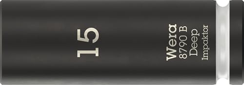 Wera 8790 B Impaktor Deep Bussole con attacco da 3/8, 15 x 63 mm