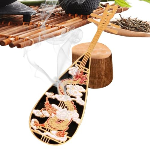 Porte-Encens, Support pour Brûleur d'Encens Bâtonnets et Volutes, Brûleur d'Encens Dragon en Alliage de Zinc Décoration Zen Méditation Intérieure Maison Yoga