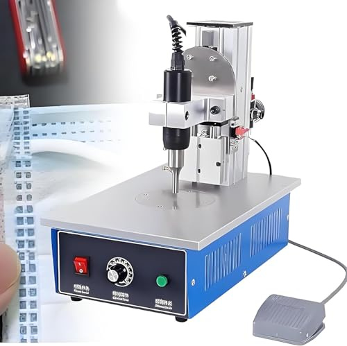 LZDOYY Soldadora por Puntos ultrasónica: máquina portátil para soldar plásticos con Pedal electrónico para soldar por Puntos Telas no Tejidas y Nailon.