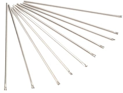 Generic 10 Agujas de Acero Inoxidable para Enraizar el Pelo de Muñeca, Herramienta de Repuesto para Hacer Pelucas, Aguja para Pelo de Muñeca (0,8 mm)