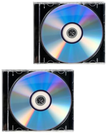 Abaodam Discos CD Grabables en Plástico con Alta Capacidad y Caja Jewel Case para Grabar Música y Archivos en Casa u Oficina, Paquete de 2 Sets Aplicables