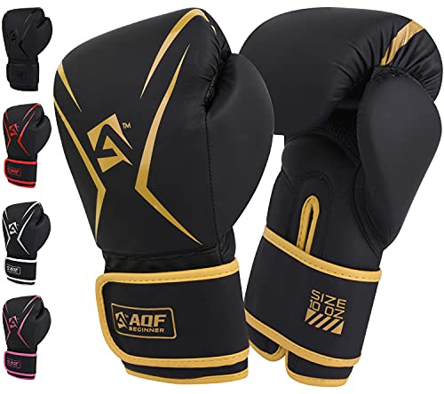 AQF Boxhandschuhe, Boxsack Handschuhe für Kickboxen & Muay Thai 4–16 Oz