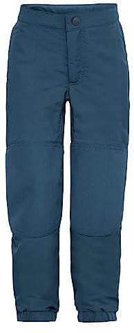 VAUDE Kinder Hose Kids Caprea Warmlined Pants III, atmungsaktiv, warm, weiche Innenseite, pflegeleicht, mit Mitwachsfunktion, Dark sea, 122-128