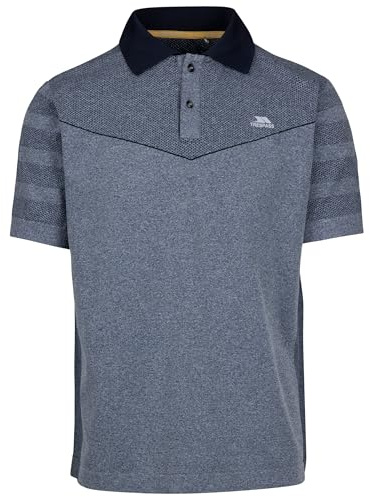 Trespass Mens Button Front Active Polo Shirt Short Sleeve Seamless Nab