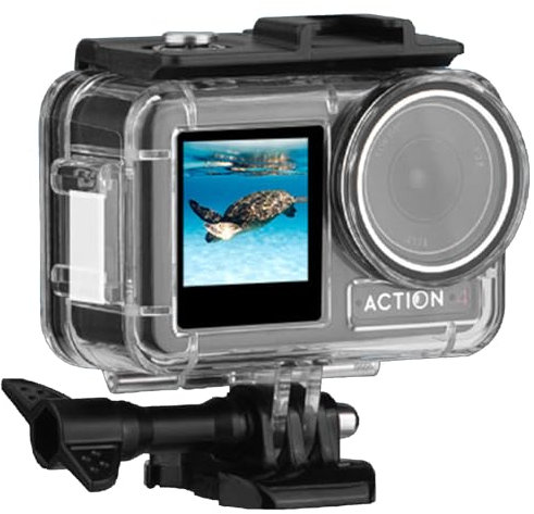 60M Waterproof Case Compatible with DJI OSMO Action 3/4 Outdoor Action Camera 196FT Dive Case with Bracket Accessories Underwater Photography Housing Diving Protective Shell Kit