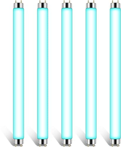 CLAR - Neon Per Zanzariera Elettrica, Lampada UV T5, Neon UV, Lampadine Antizanzare, Lampada Attinica, Lampadina Antizanzare, Lampadina Anti Insetti Per Esterno, 33,1 x 2,6 cm (10 Watts T8, Pack 5)