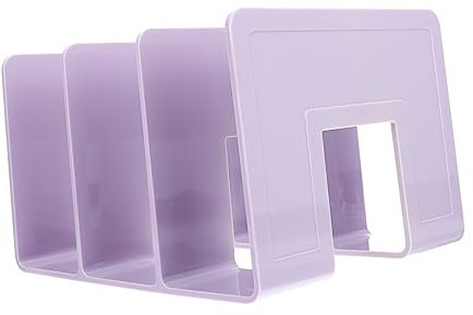 NUOBESTY Acrylic Bookend Support for Bookshelf Creative Book Organizer for Home Library Bookend Stand for Books