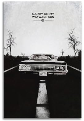 RUINOSAU Poster su tela di Supernatural Horror TV cinematografico, decorazione artistica da parete per garage, camera da letto, soggiorno, decorazione da parete moderna per la casa, regalo, 60 x 90