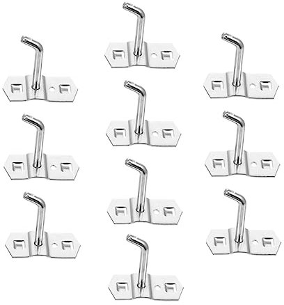 GLEAVI 10pcs Wall Pegboard Hooks Storage Hooks for Home Office Heavy Duty Tool Display Rack
