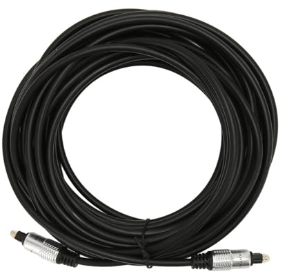 Keenso Câble Sonore Optique Câble Numérique à Fibre Optique Numérique pour Système, Connecteur plaqué or, adapté au Théâtre Domestique, Boîtier en Alliage en Aluminium (10 m / 32,8 pieds)