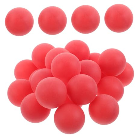Kisangel 50 Piezas Tenis de Mesa de Juguete Pelota de Tenis de Mesa de plástico Blancas Bolas de Billar de plastico Bolas de Proyecto de páginas Rojo