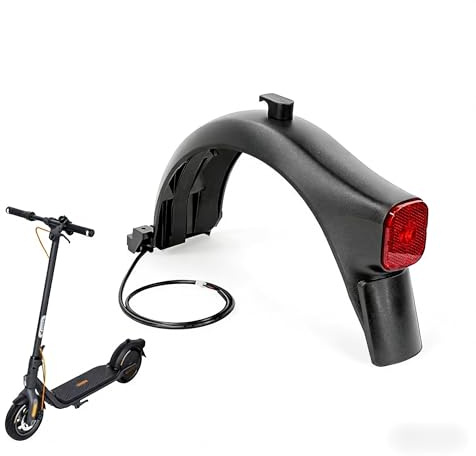Adatto per Ninebot Segway Kickroller F2/F2 Plus/F2 Pro, parafango posteriore con set completo – Luci freno a LED ad alta luminosità, impermeabili, paraspruzzi, facile da installare, sostituisce parti