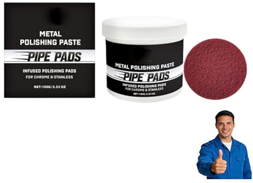Polerings- och finvårdset, poleringsdynor för metall, anti-rep-kit, ytbehandlingar, återställer snabbt glans, polerpasta för alla ändamål för bilar, lastbilar (1 st)