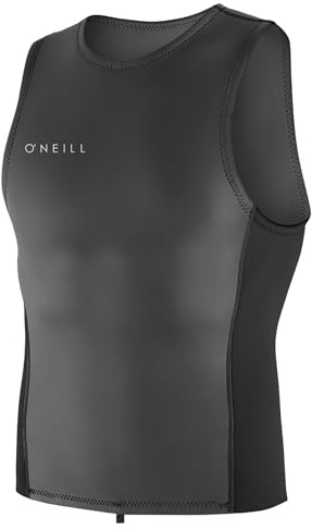 O'NEILL ONeill Reactor Ii 2MM Neoprene Wetsuit Vest Top Black - UV Sun Protection and SPF Properties - Hidden Key Pocket - Size - L
