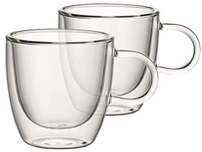 Villeroy & Boch - Artesano Hot & Cold Beverages Tazza S Set 2 Pezzi 60 ml Trasparente, Lavabile in Lavastoviglie, Adatto per Microonde, Bicchieri da Caffe, Set Bicchieri Drink, Vetro Borosilicato
