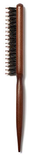 GranNaturals Boar & Nylon Bristle Styling Brush - Teasing Comb with Rat Tail Pick for Backcombing, Smoothing, Edge Control and Volume Creation