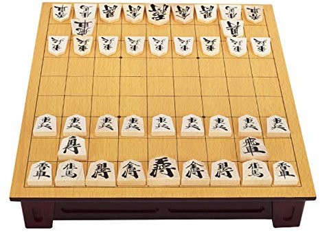 Shogi - Traditionelle Spiele - Japanisches Schachspiel Set - Holzbrett Mit Schubladen Und 42 Spielstücken - Japan Geschenk - Reiseschach-Setjapan Geschenk,Basswood,270x250x50mm