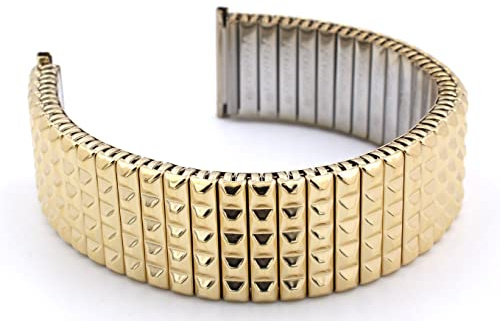 Rowi 22 mm guld Fixoflex S dragband L316 rostfritt stål klockarmband tillverkad i Tyskland origanalpackad