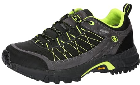 Brütting Unisex Mount Egmont Trail Running Shoes, Black Grey Lemon, 7 UK