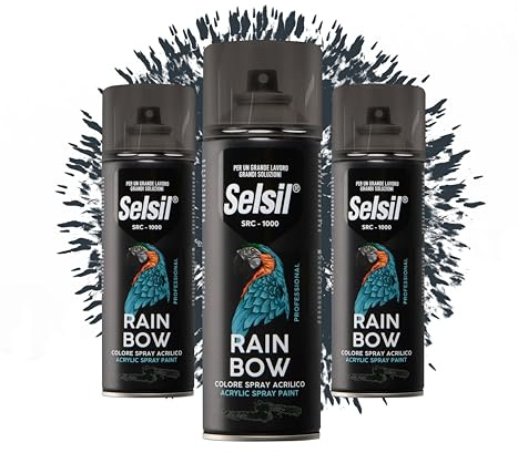 DETERMONDO 3 Bombolette di Vernice Spray Acrilica 400ml Bombolette Spray Colorate Multiuso per Interni ed Esterni (Ral 7016 Grigio Antracite)