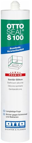 OTTO-SEAL S100 300 ml Transparent Premium-Sanitär-Silikon Silicon Sanitärsilicon Bausilicon Bad Dusche Balkon Terrasse Wohnung