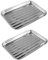 Set di 2 Vaschetta Barbecue Acciaio Inox, Riutilizzabile Vassoio per Griglia, Ciotole per Barbecue in Acciaio Inox, per Barbecue a Gas