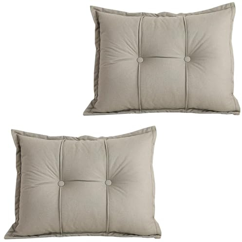 Cuscino da Lettura per Letto E Divano Singolo/Matrimoniale Cuscini Testata letto Grande Imbottito Cuscino Schienale Removibile Lavabile Supporto Lombare Cuscino Cuscino da Parete(A4,75x55x15cm(2pcs))
