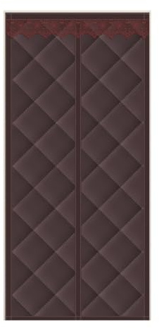 Rideau de porte d'hiver à isolation thermique – Couverture magnétique en tissu Oxford 80 x 210 cm – Économie d'énergie garde au chaud et réduit les courants d'air Parfait pour un usage domestique