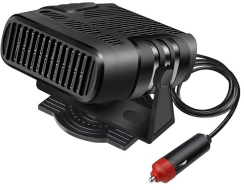 Pqahffowr 24 V 200 W Calefacción de coche portátil Desempañador automático Descongelador de parabrisas, rotación de 360 grados