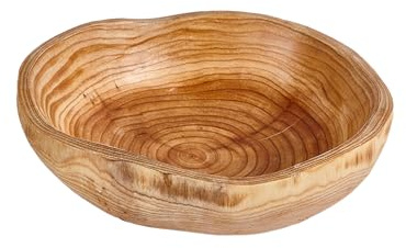 per frutta e verdura, vassoio da portata in legno, 30 cm, insalatiera in legno lucido di alta qualità con design rustico per cucina, tavolo, sala da pranzo, soggiorno, ufficio