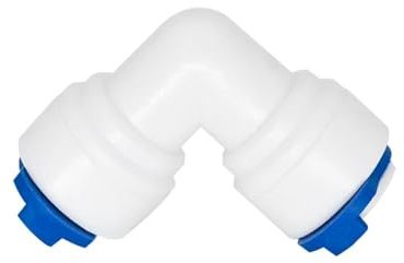 YAVCBOPM Adattatore a gomito L Accessori for acquari RO Tubo combinato con connettore rapido 1/4 3/8(1l4 tube-1l4 tube)