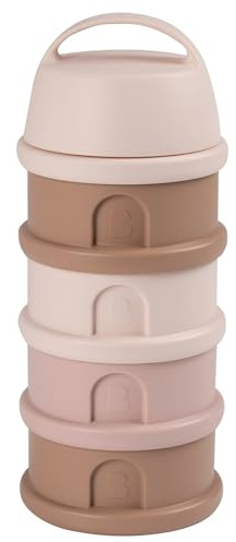 BÉABA, Dosatore di Latte in Polvere Impilabile, 100% Ermetico, 4 Scomparti, Made in France, Grande Capacità, Uso Evolutivo, Facile da Trasportare, Barbapapà
