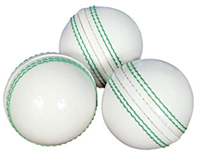 KSZ Traders Practice Cricket Ball | Pelotas Blandas de Goma para Críquet (3 Unidades), Color Blanco