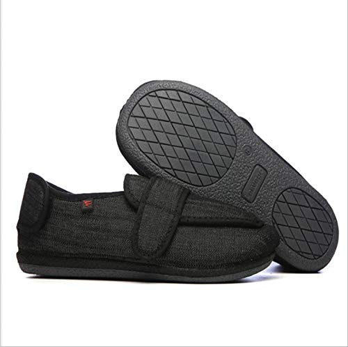 Pantofole diabetiche in Memory Foam,Scarpe da Uomo per Anziani con Piedi gonfi, Scarpe per diabetici con Regolazione dell'apertura-43_Grey,Pantofole per Edema dei Piedi gonfi