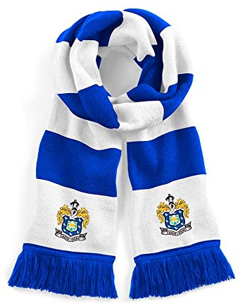 Rochdale 1970s Retro Traditional Football Scarf Embroidered Logo