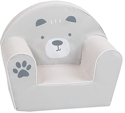 Knorrtoys 68380-Kindersessel-Bär Paul, Baumwolle, Weiß