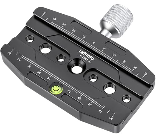 Pince à dégagement rapide de 110 mm, pinces de fixation pour appareil photo compatible avec plaque QR Arca Swiss pour trépied, rotule et tête de monopode