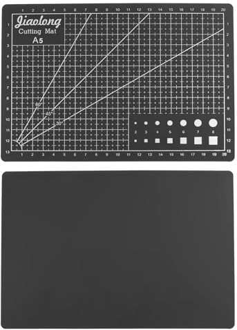 Sourcing Map A5 Autorreparable Corte Alfombrilla 9x6 Doble Cara Artesanía Corte Tablero Para Bricolaje Arte Trabajo Costura, Negro