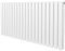 Oval Column Radiator 600mm x 1200mm Modern Designer Double Panel Central Heating Heater Gloss White Carbon Steel Horizontal Kitchen Living Room Bathroom Free Cleaning Brush Fixing Kit & Brackets