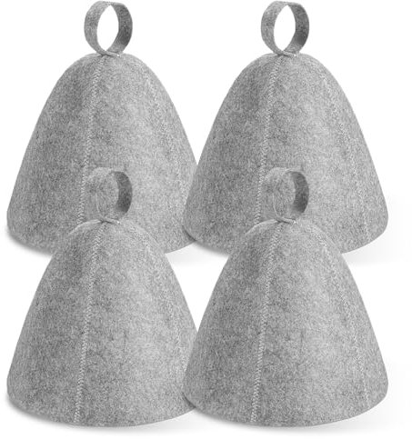 4 stycken bastuhattsfilt, bastuhattar med krokar, bastuhatt bastuhatt filthatt bastu tillbehör, ventilerande filtmössa, bastumössa, duschmössa, badmössa, duschmössa för kvinnor och män