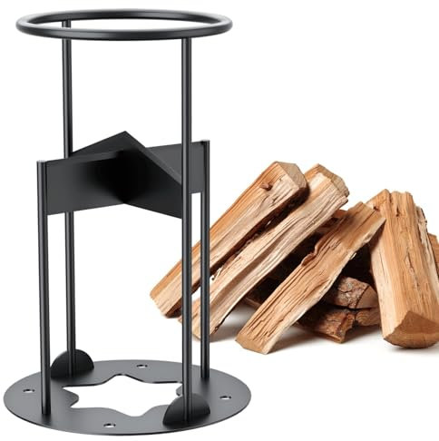 Olubfdh Cortadora de Troncos Manual, Divisor de Leña Portátil de Acero, Partidor de Leña para acampar en el hogar y al aire libre